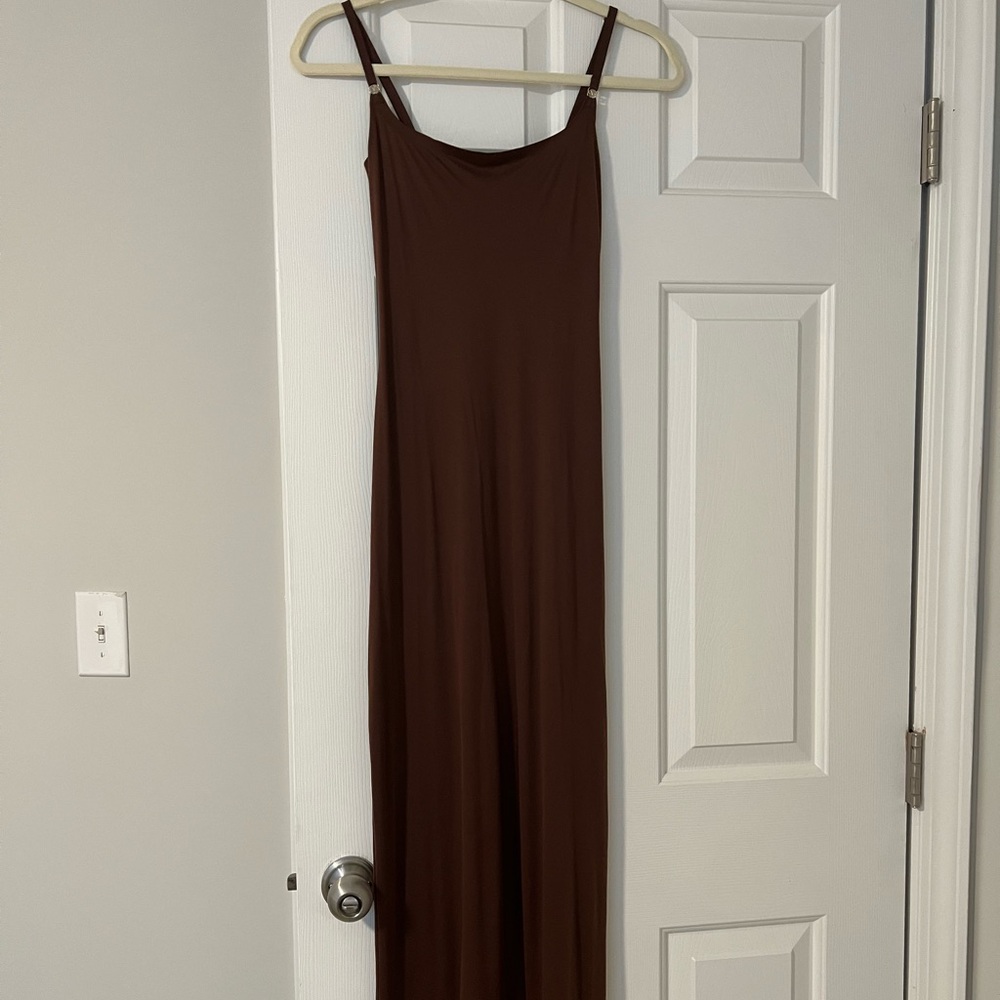 Victoria's Secret Brown Slip Maxi Dress